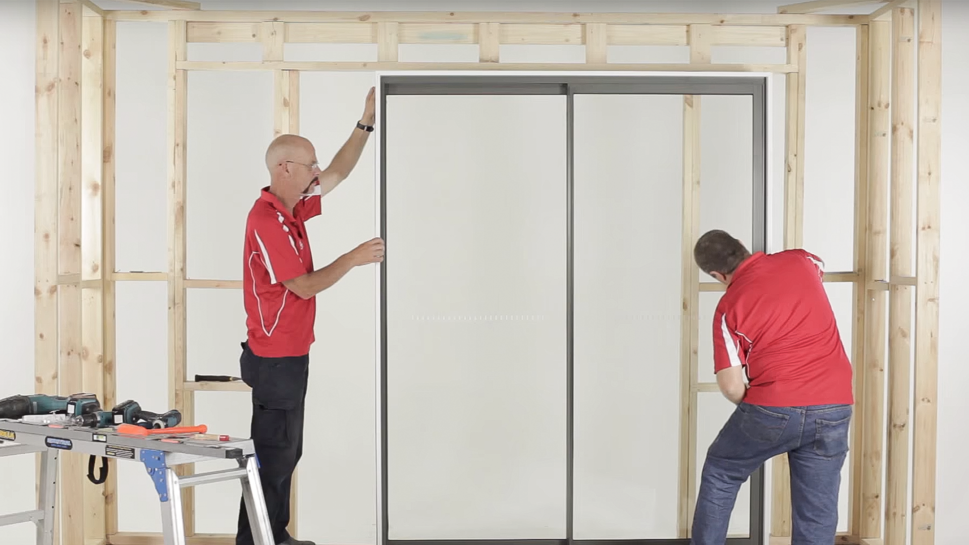 How To Install A 2 Panel Sliding Door L, Install Sliding Door Into Wall Cavity
